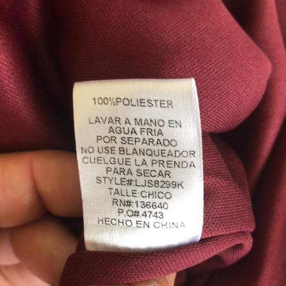 NEW L’Atiste by Amy Burgundy Wide Leg Jumpsuit Cutouts Halter Fully Lined Size S - Picture 15 of 16